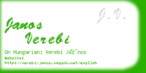 janos verebi business card